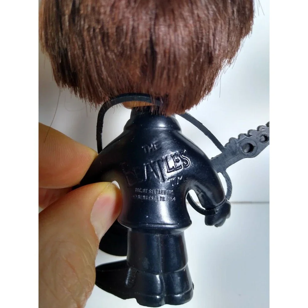 The Beatles Remco Doll Paul McCartney Doll Original Guitar Nems 1964 Hard Body